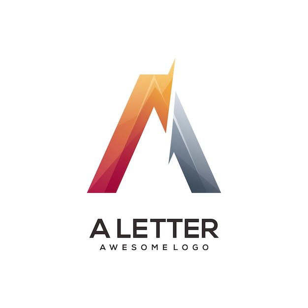 Vibrant Gradient Letter A Emblem with Modern Minimalist Design | Jiffy ...