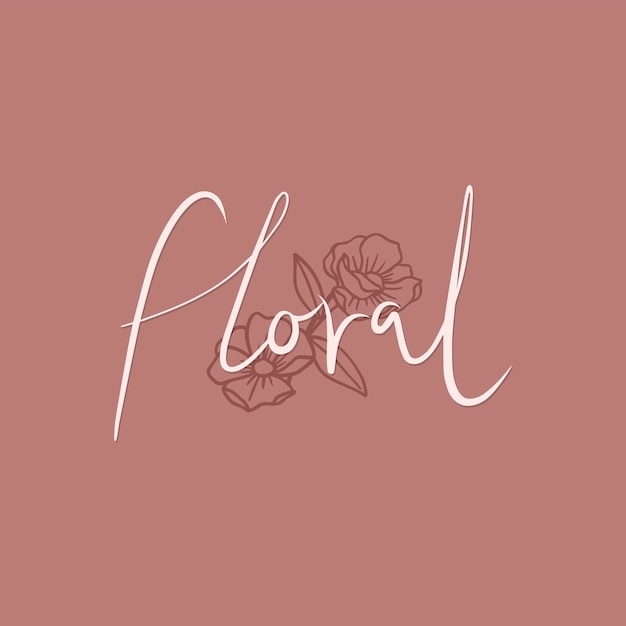 Elegant Floral Calligraphy on Dusty Pink Background | Jiffy Designs