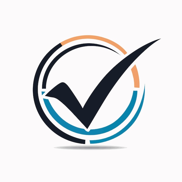 Stylized Checkmark in Vibrant Geometric Composition | Jiffy Designs