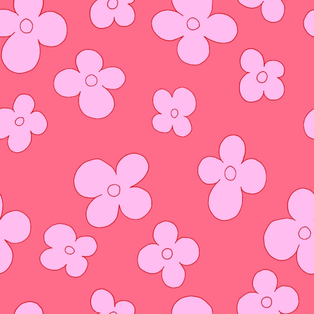 Delightful Floral Pattern in Vibrant Shades of Pink | Jiffy Designs