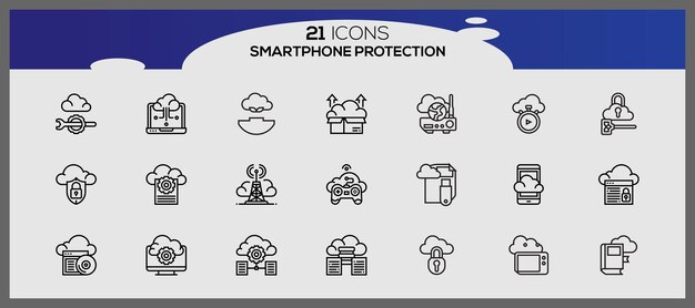 Comprehensive Smartphone Protection: 21 Vital Safety Icons | Jiffy Designs