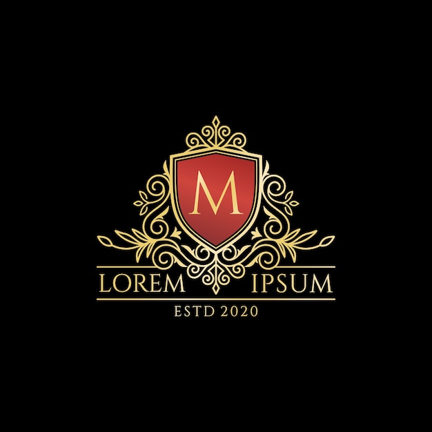 Ornate Monogram Crest with Decorative Flourishes and Text | Jiffy Designs
