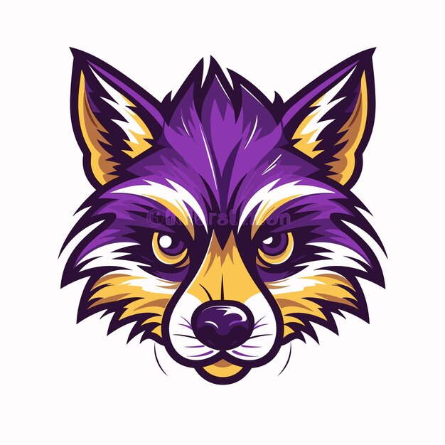 Fierce and Vibrant Purple Fox Mascot Logo | Jiffy Designs