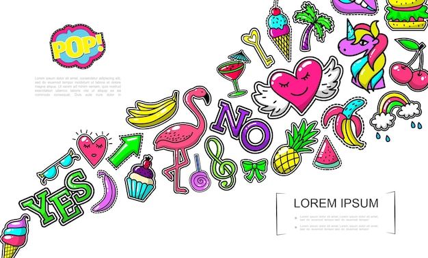 Vibrant Assortment of Whimsical Pop Art Icons | Jiffy Designs