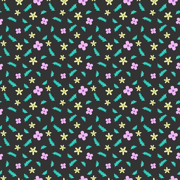 Vibrant Floral Pattern with Colorful Blooms and Leaves | Jiffy Designs
