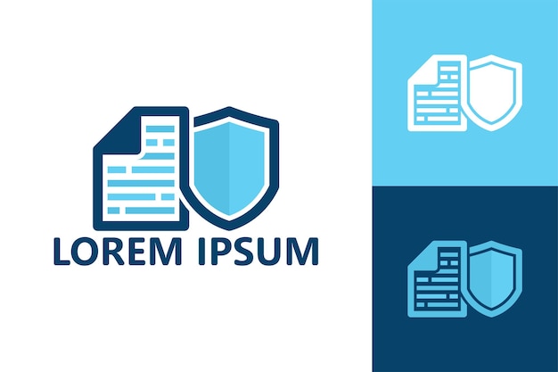 Secure Document Protection Shield Logo Design | Jiffy Designs