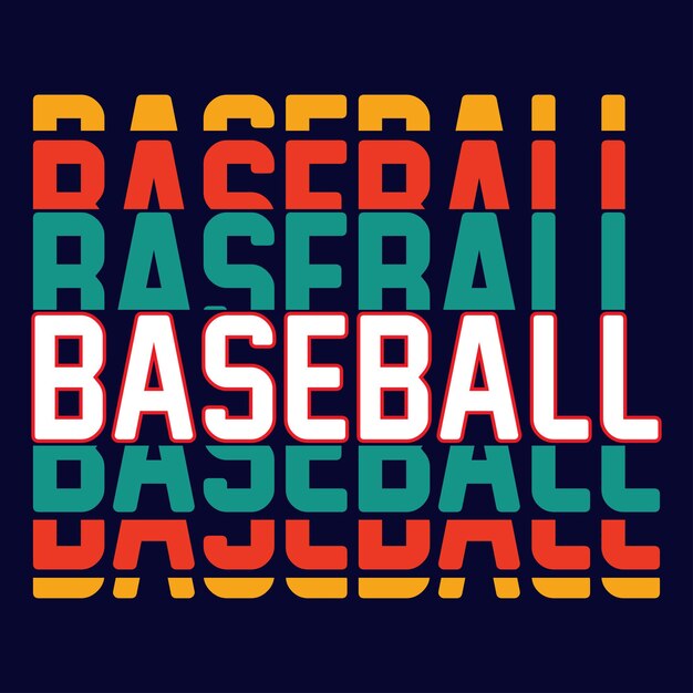 Vibrant and Retro Baseball Typography Artwork | Jiffy Designs