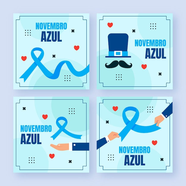 Vibrant Movember Awareness Collection Featuring Iconic Symbols | Jiffy ...