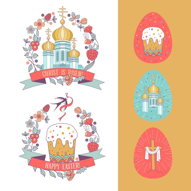 Vibrant Easter Eggs and Floral Emblems Collection | Jiffy Designs