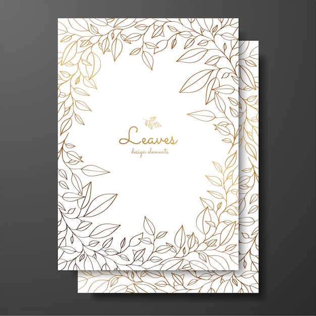 Elegant Floral Frame with Leaves and Delicate Patterns | Jiffy Designs