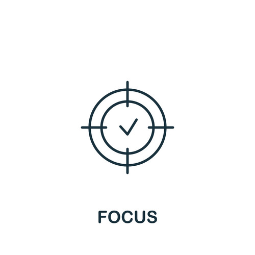 Focus Icon. Simple Line Element Brain Process Symbol For Templates, Web ...