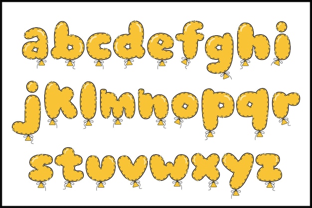 Whimsical Alphabet of Fluffy Yellow Chicks in Playful Poses | Jiffy Designs