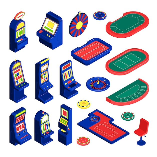 Vibrant Isometric Arcade Gaming Icons and Elements | Jiffy Designs