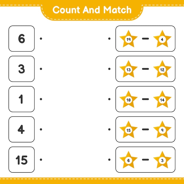 Vibrant Stars Counting and Matching Activity | Jiffy Designs