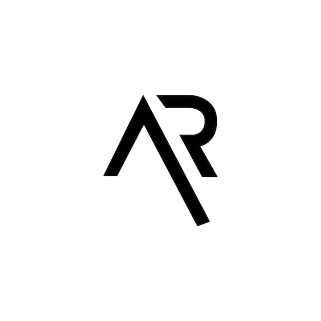 Sleek and Stylized AR Monogram Logo in Minimalist Design | Jiffy Designs