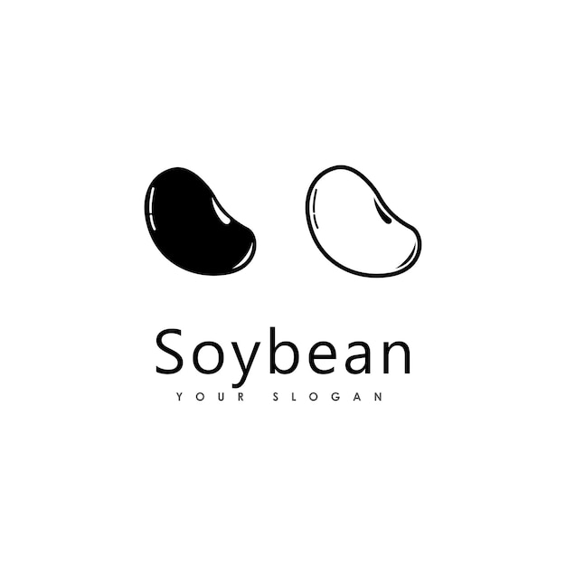 Minimalist Soybean Silhouette Logo with Elegant Cursive Text | Jiffy ...