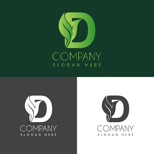 Elegant Leaf Logo with Minimalist Monogram Design | Jiffy Designs
