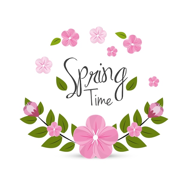 Vibrant Spring Floral Wreath with Handwritten Text | Jiffy Designs