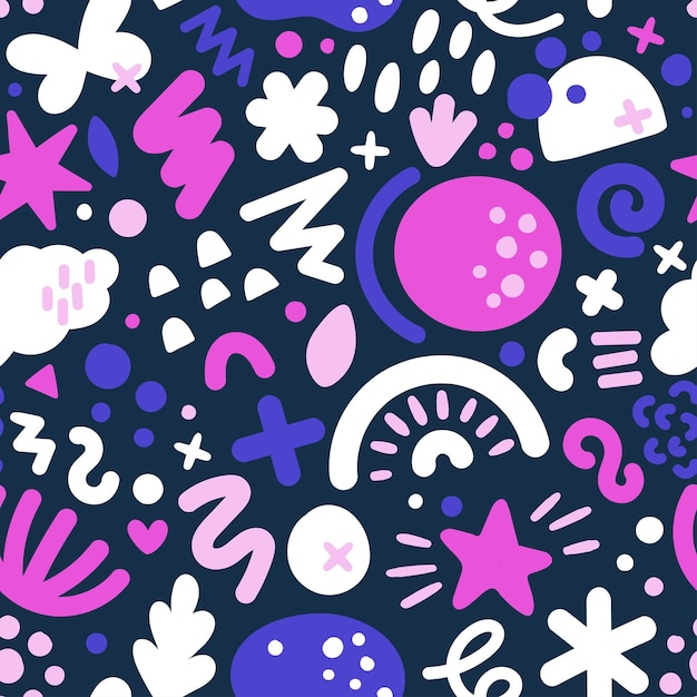 Vibrant Abstract Shapes and Playful Patterns in Cosmic Hues | Jiffy Designs