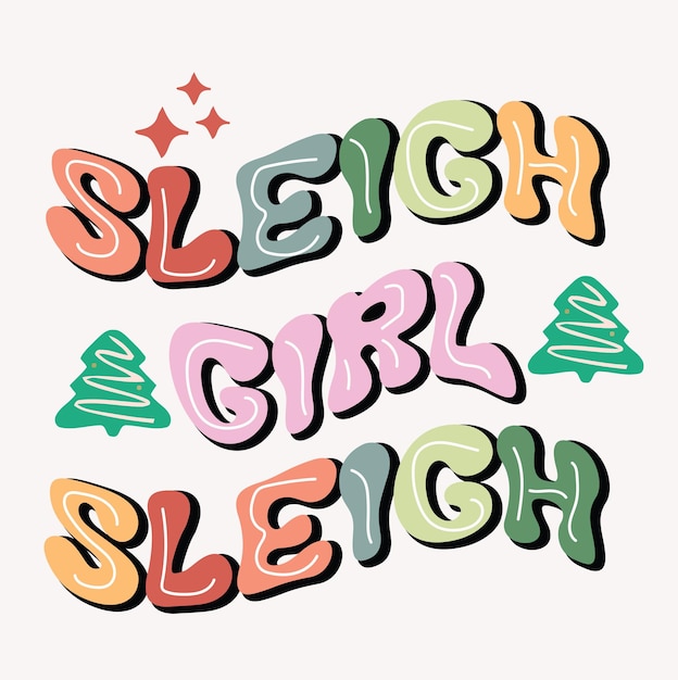 Whimsical Retro-Inspired Lettering with Playful Trees | Jiffy Designs