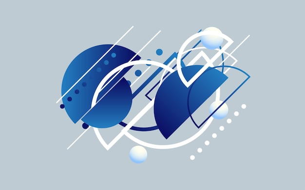 Vibrant Abstract Shapes and Geometric Patterns in Blue | Jiffy Designs
