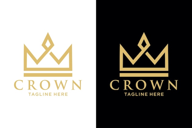 Elegant Golden Crown Logo for Luxury Branding | Jiffy Designs