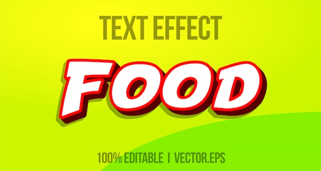 Vibrant 'Food' Text Effect with Appetizing Appeal | Jiffy Designs