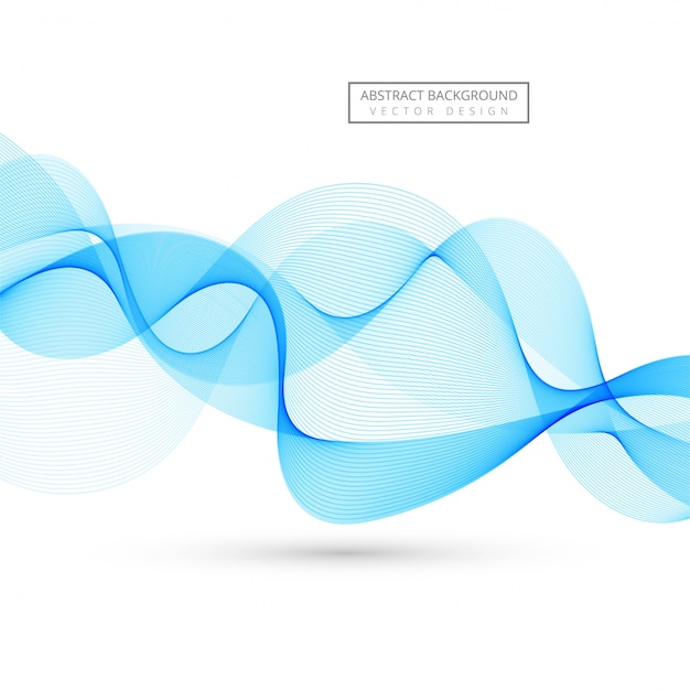 Abstract Flowing Blue Wave Design on White Background | Jiffy Designs