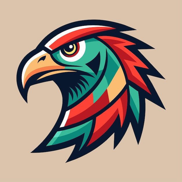 Vibrant Hawk Mascot Icon with Striking Design | Jiffy Designs