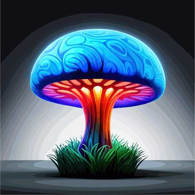 Mesmerizing Glowing Mushroom in the Moonlight | Jiffy Designs