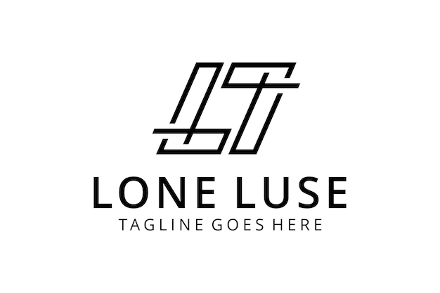 Modern Black and White Monogram Logo with Tagline | Jiffy Designs