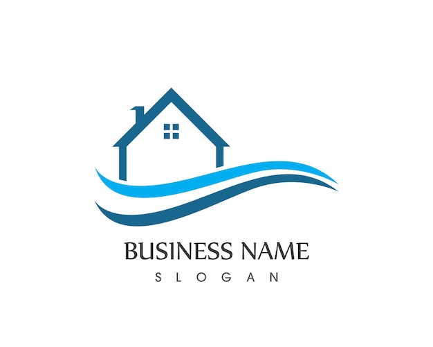 Serene Coastal Residence: A Tranquil Waterfront Home Logo | Jiffy Designs