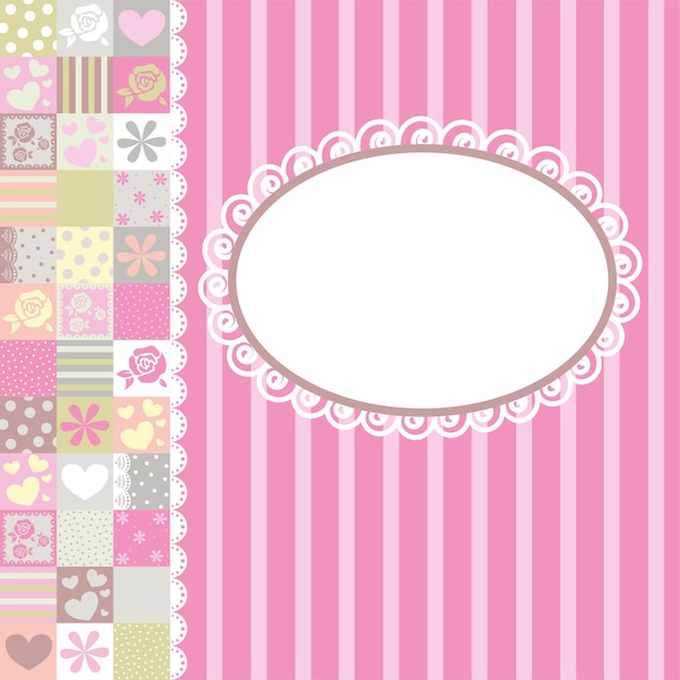 Charming Pastel Patchwork Frame with Floral Accents | Jiffy Designs