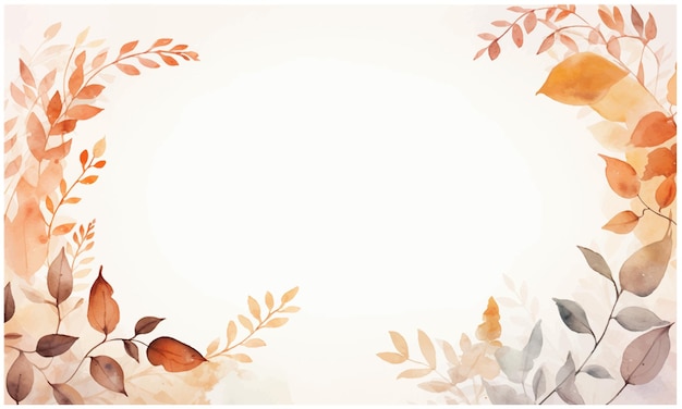 Autumn Leaves Framing a Warm Neutral Background | Jiffy Designs