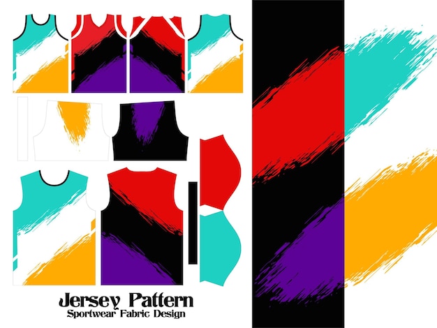 Vibrant Jersey Pattern: Sporty Fabric Design for Activewear | Jiffy Designs