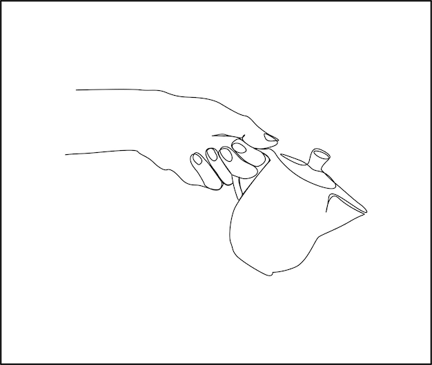 Minimalist Outline of a Hand Reaching for Something | Jiffy Designs