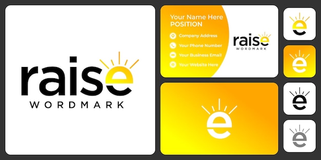 Vibrant Raise Wordmark and Minimalist Sun Logos | Jiffy Designs