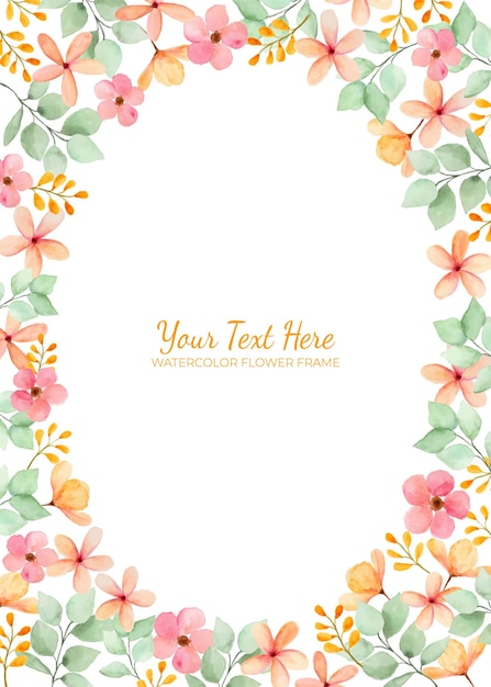 Vibrant Floral Wreath with Watercolor Blooms and Leaves | Jiffy Designs