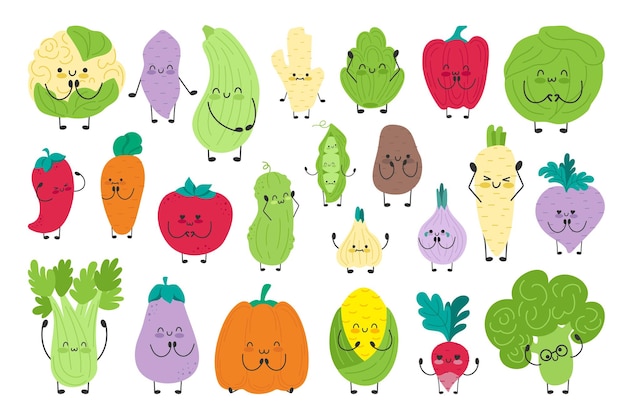 Charming Collection of Whimsical Fruit and Vegetable Characters | Jiffy ...