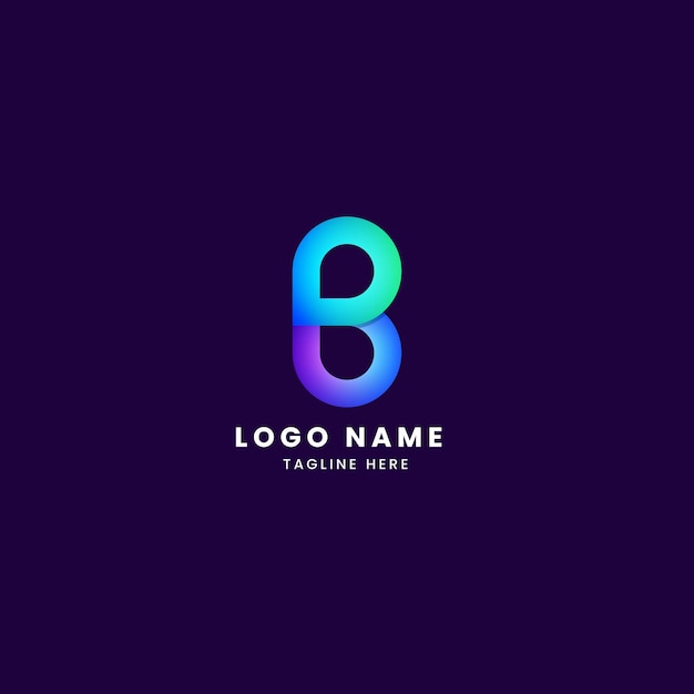 Vibrant Gradient Letter B Logo with Sleek Wordmark | Jiffy Designs