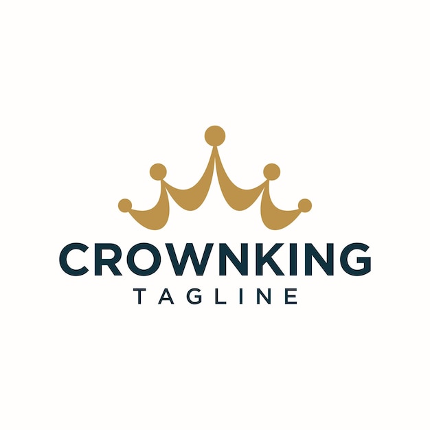 Regal Golden Crown Emblem with Elegant Typographic Tagline | Jiffy Designs