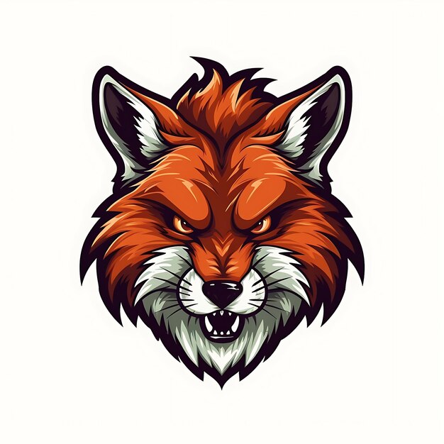Fierce and Fiery Fox Head Illustration | Jiffy Designs