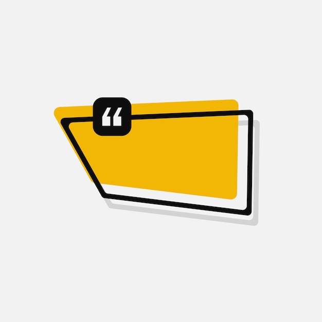 Minimalist Yellow Frame with Quotation Mark Icon | Jiffy Designs