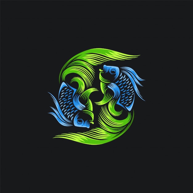 Vibrant Koi Fish Swirling in Harmony | Jiffy Designs