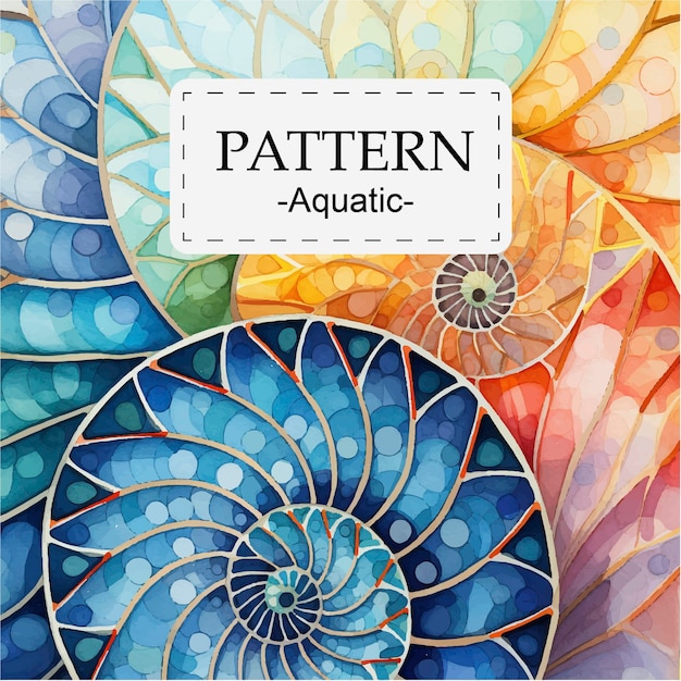 Vibrant Underwater Nautilus Shell Pattern | Jiffy Designs