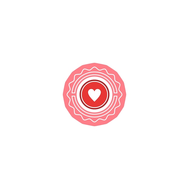 Vibrant Radial Heart Emblem with Intricate Patterns | Jiffy Designs
