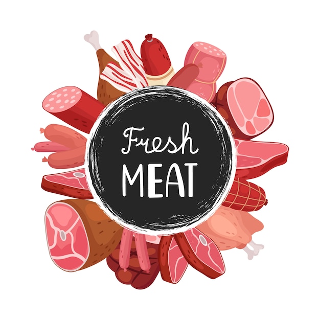 Vibrant Assortment of Fresh Meat Cuts and Delicacies | Jiffy Designs