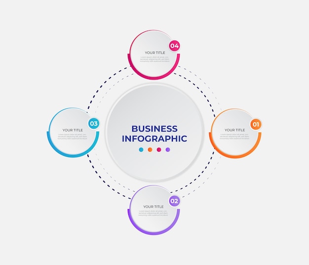 Vibrant Circular Business Infographic with Colorful Diagrams | Jiffy ...