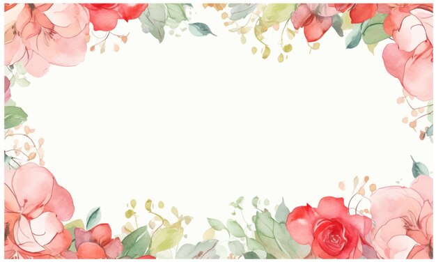 Enchanting Floral Frame with Vibrant Roses and Foliage | Jiffy Designs