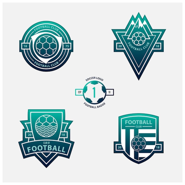 Vibrant Football Emblems with Geometric Patterns and Textures | Jiffy ...